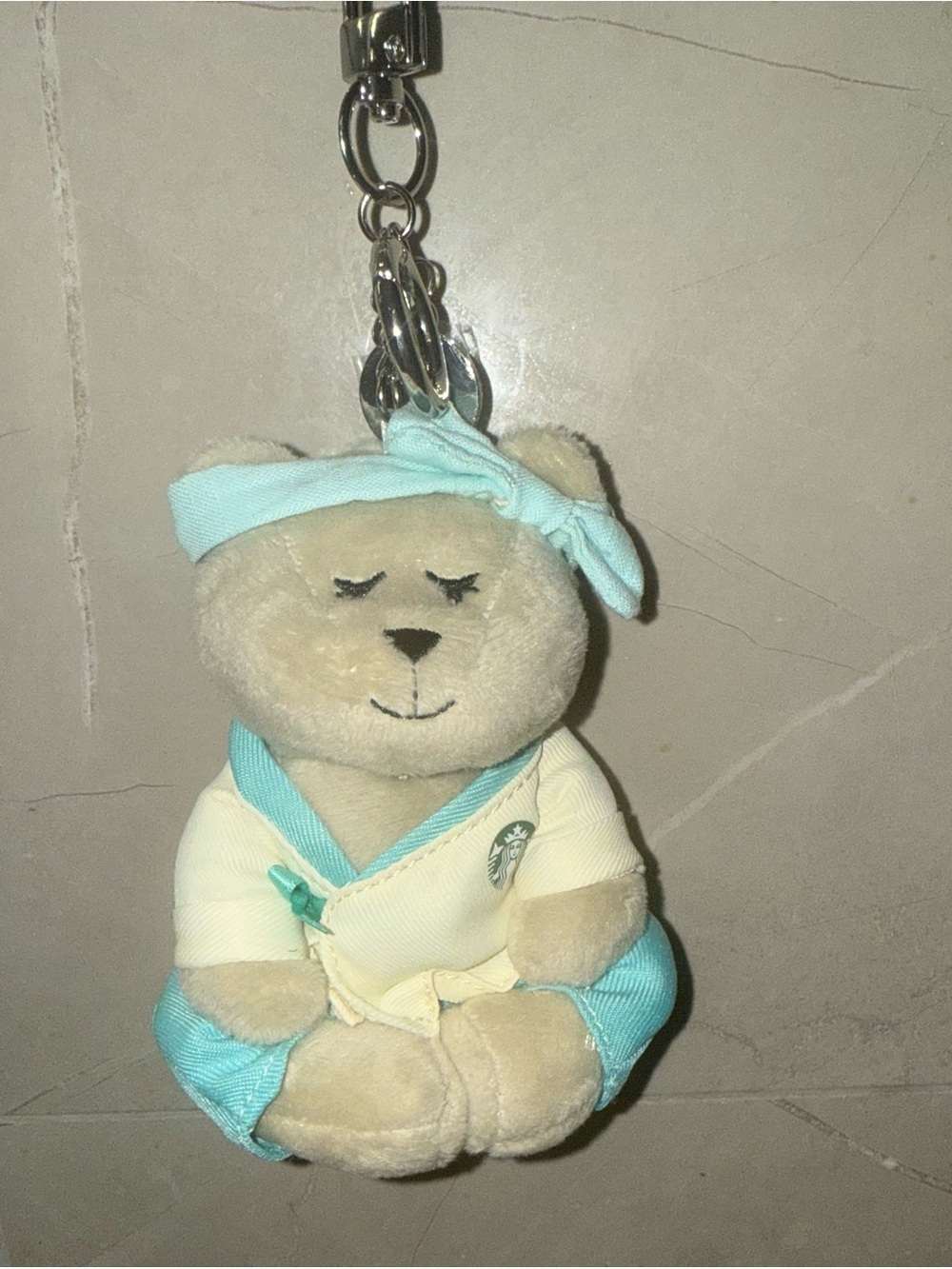 Starbucks China Fresh Series Meditation Bearista Plush Keychain